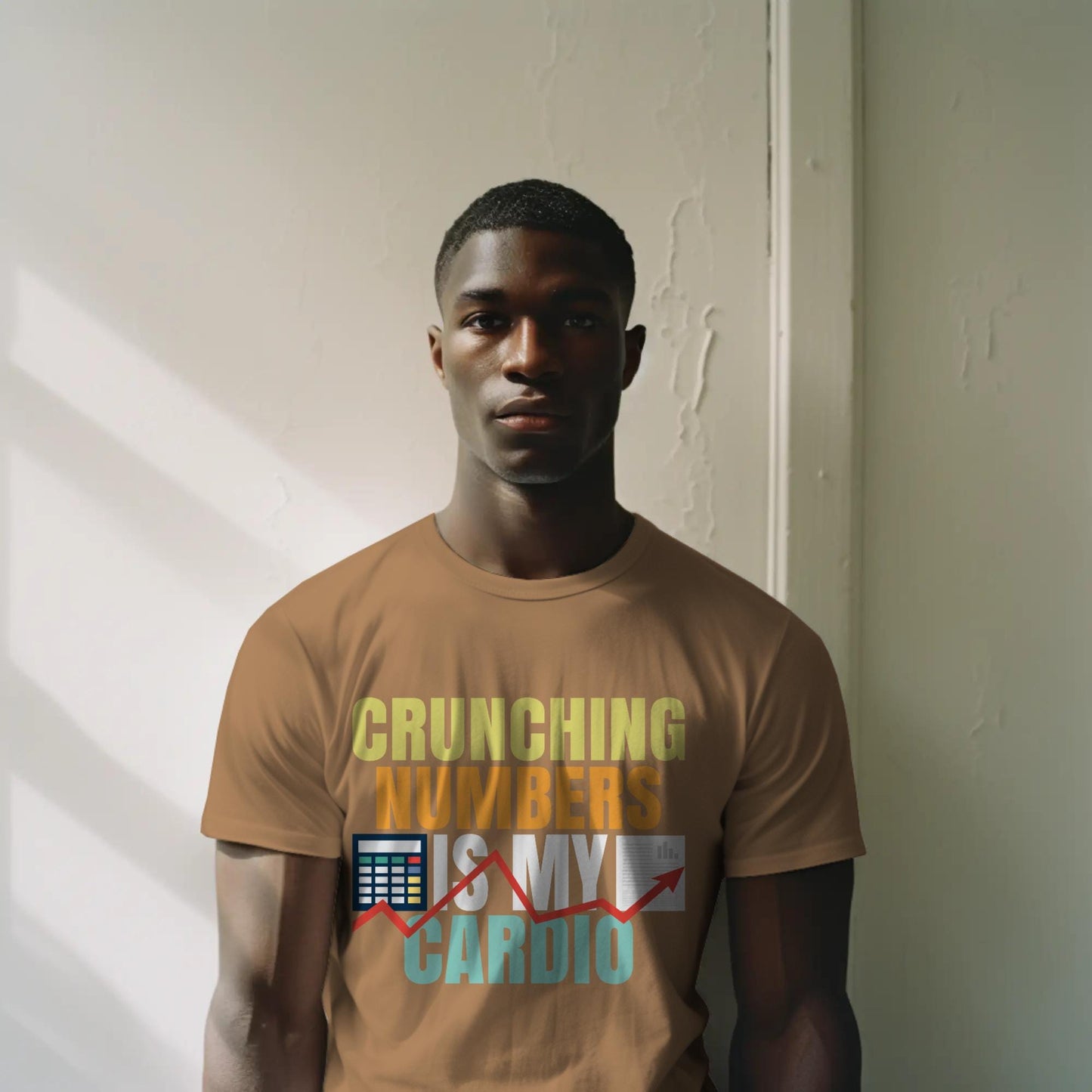 Crunching Numbers Is My Cardio T-Shirt – Funny Accountant & Analyst Tee – Spreadsheet Data Lover Shirt