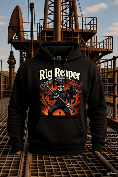 Rig Reaper Hoodie – Torque It Till It Bleeds | North Slope Skeleton Roughneck Oilfield Hoodie
