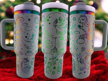 Engraved Tumbler – 40oz Stainless Steel Cup, Custom Color, Insulated Drinkware