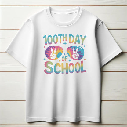100th Day of School T-Shirt – Rainbow Sunglasses Graphic Tee – Fun Celebration Shirt for Teachers & Students