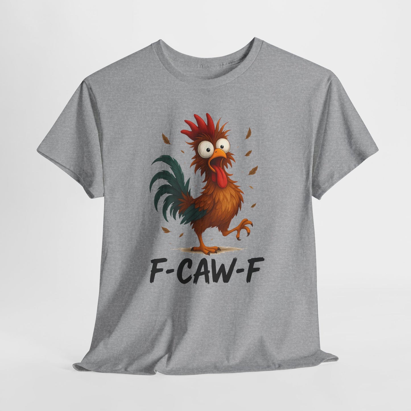Mean Rooster Funny Tee — "F-CAW-F" Graphic T-Shirt