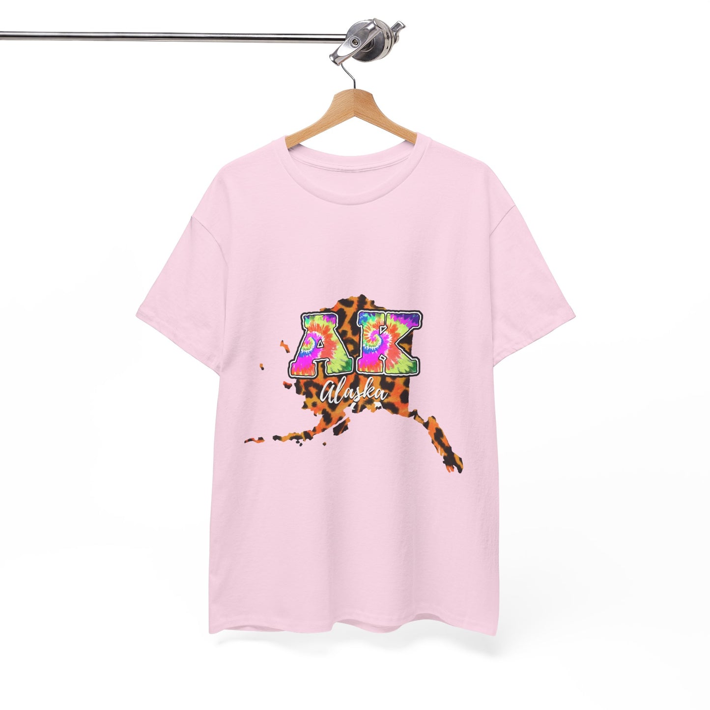 Alaska Leopard Tie-Dye Map Tee — 'Alaska' Graphic T-Shirt