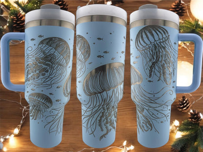 Engraved Tumbler – 40oz Stainless Steel Cup, Custom Color, Insulated Drinkware