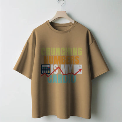 Crunching Numbers Is My Cardio T-Shirt – Funny Accountant & Analyst Tee – Spreadsheet Data Lover Shirt